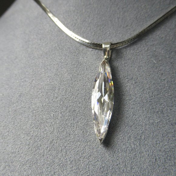 Ice Princess Pendant, Artisan Crystal Necklace Sterling Silver - Picture 4 of 8